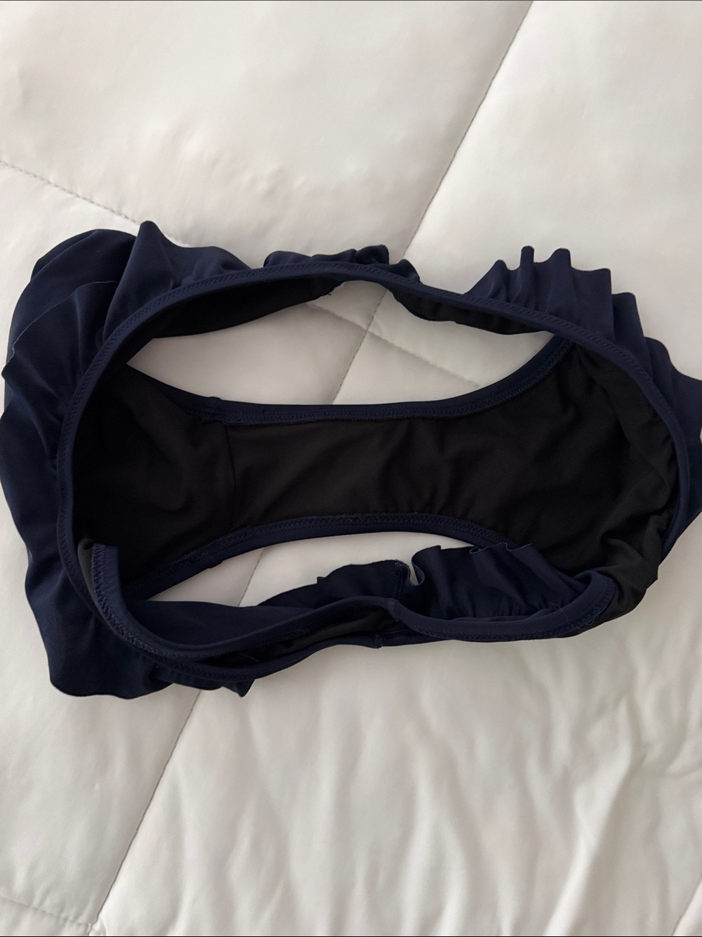 J. Crew Navy Ruffle Bikini Set - Picture 5 of 8